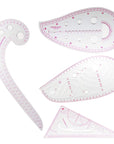 Pattern Sewing Rulers Set, 4 Styles Plastic Sew French Curve Ruler, Metric Curve Shaped Rulers for Designers and Tailors, Perfect for Drawing, Craft, Sewing Project and DIY by  (Style A-4PCS)