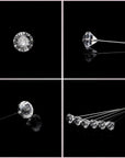 200 Pcs Diamond Bouquet Pins 2 Inches Corsage Pins Flower Pins Rhinestones Crystal Head Pins Straight Head Pins Clear Flower Pins for Wedding Bouquet Decoration Jewelry DIY Craft