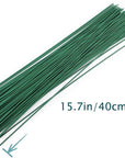 200 Pcs 16 Inch 22 Gauge Dark Green Floral Stem Wire,Flower Making Accessory Perfect for DIY Bouquet Stem Wrapping and Crafts