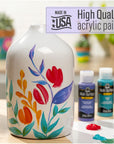 PROMO830 Multi Satin Finish Acrylic Craft Paint Set Designed for Beginners and Artists, Non-Toxic Formula That Works on All Surfaces, 2 Oz, 2 Fl Oz (Pack of 12), 12 Colors May Vary, 24