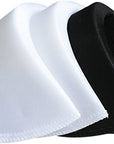 Thickness 2Cm / 0.78Inch Foam Shoulder Pads Set Polyester Pad for Women Men Teens Sewing Accessories Clothes Set-In Shoulder Pads White and Black 2 Pairs