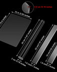 4 Pieces Acrylic Solid Clay Roller Clear Acrylic Sheet Rectangle Shape Backing Board Flexible Polymer Clay Cutters Carbon Steel Blades for DIY Shaping Modelling Sculpting Tools