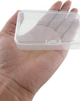 12Pcs Mini Plastic Storage Containers Box with Lid, 3.5X2.4 Inches Clear Rectangle Box for Collecting Small Items, Beads, Game Pieces, Business Cards, Crafts Accessories