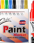 Permanent Paint Pens,Medium Tip Oil-Based Paint Pens,Never Fade Quick Dry and Waterproof Paint Marker Pen for Plastic,Metal, Wood,Glass, Rock, Fabric,Diy Craft and More(Set of 8)