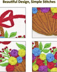 Beginners Embroidery Kit: Easy Stitch Tutorial for Embroidery Starters - Great Embroidery Dictionary for Beginners - Fun Craft for Adults Kids