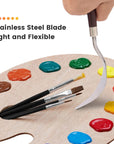 10PCS Palette Knife, Stainless Steel Painting Knife Set, Flexible Spatula Pallet Knife, Metal Artist Knives, Oil Painting Accessories Color Mixing Scraper for Oil, Canvas, Acrylic Painting by