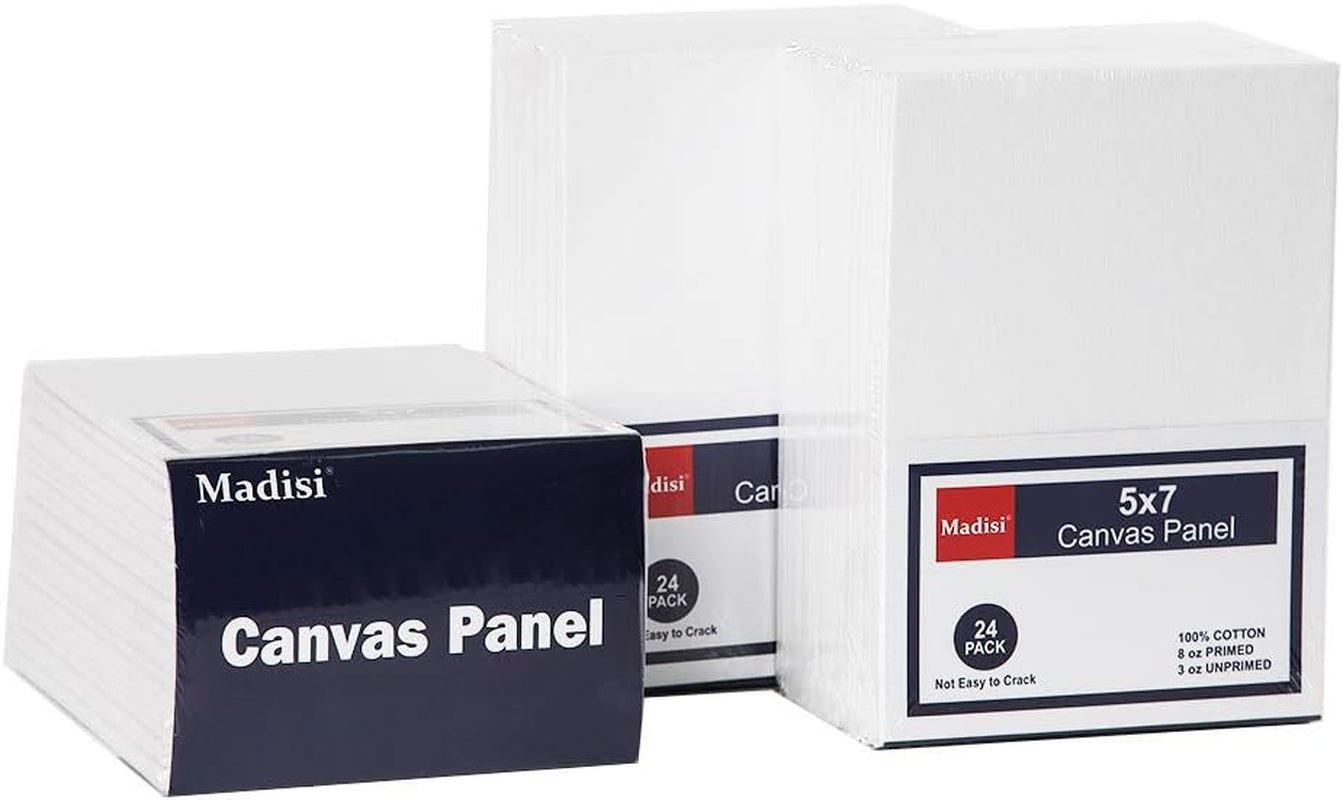 Painting Canvas Panels 72 Pack, 5X7, Classroom Value Pack Art Canvas