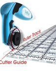, Ruler, Innovative Ruler Track and Cutter Guide System, Measures 12-1/2X6-1/2 Inches and Includes 1/8-Inch Increments