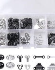 FASHIONTOAD 50 Pairs 3 Styles Skirt Hooks and Eyes Sewing Hook, Sewing Snaps Clothing Fixing Tools with Metal Snaps Buttons Fasteners Press Studs for Trousers Skirt Dress Sewing and Crafting