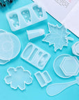 500G Random Resin Molds,Mystery Box Silicone Molds for Epoxy Resin,Blessing Bags Blind Box Moldes De Silicona Para Resina,Contains Pendants,Coasters,Trays,Letters and Other Random Moulds
