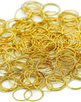 H&D 500Pcs round Edged Split Circular Ring Clips for Crystal Lamps, Crystal Curtain, Crystal Garland, Necklaces, Keys, Earrings, Jewelry Making and Craft Ideas (11Mm, Golden)