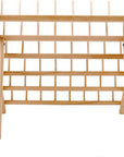 60-Spools Wooden Thread Holder Sewing and Embroidery Thread Rack and Organizer Thread Rack for Sewing with Hanging Hooks