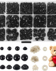 566PCS Safety Eyes and Noses for Amigurumi, Stuffed Crochet Eyes with Washers, Craft Doll Eyes and Nose for Teddy Bear, Crochet Toy, Stuffed Doll and Plush Animal (Various Sizes)