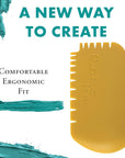 Artist Brush Catalyst Silicone Wedge Tool, Yellow W-04