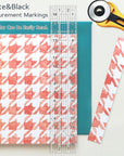 Acrylic Quilters Ruler,Sewing Ruler,3-Inch by 17-Inch, Non Slip Rings 15 Pieces for Quilting and Sewing