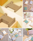 Ribbon Organizer Set Cardboard Ribbon Spools Embroidery Floss Ribbon Holder Ribbon Organizer Embroidery Thread Holder Empty Cardboard Yarn Bobbin for Cross Stitch Craft DIY Sewing (200 Pcs)