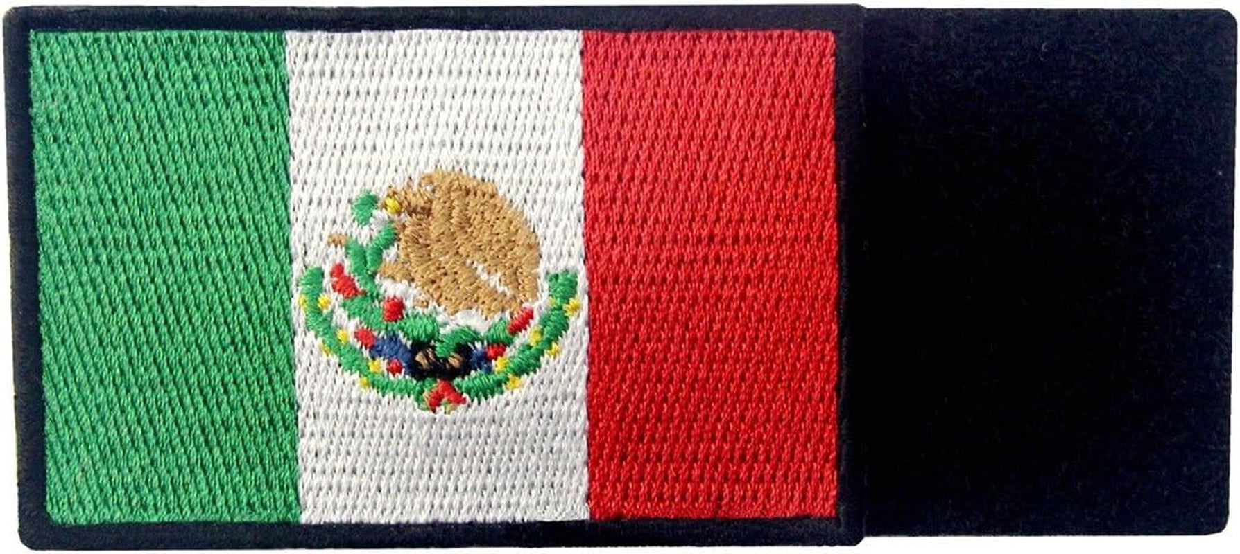 Patches Mexico Flag Embroidered Mexican Applique Hook & Loop National Emblem