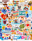 Fathers Day Stickers for Adults, 150Pcs Fathers Day Stickers Decals Decorations Bulk Gifts Set for Fathers Day Gift Cards Scrapbook Skateboard Laptop Water Bottle.