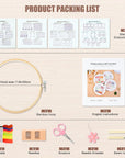 4 Sets Embroidery Kit for Beginners Adults & Kids to Learn 29 Basic Embroidery Stitch Practice Kit,Embroidery Starter Kit for Beginners with Embroidery Patterns, Hoop,Threads,Tools