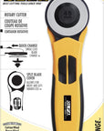 Rotary Cutter, 45Mm Quick-Change, RB45-1 Tungsten Steel Blade, Comfortable Rubber Grip, Ideal for Sewing, Quilting, Crafts, Replacement Blade:  RB45-1, Alloy Steel Blade, Made in Japan