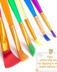 Painting Brushes, 45PCS Kids All Purpose Paint Supplies Include Paint Cups with Lids Palette Tray Multi Sizes Paint Brush Set for Kids Gifts School Prizes Art Party