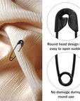 Safety Pins 150Pcs 19Mm Safety Pins for Clothes for Clothing Sewing Handicrafts Quilting Jewelry Making,Black Hijab Pins (Black)