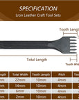 Leather Working Tools for Beginners: Professional Leather Craft Kit with Waxed Thread Groover Awl Stitching Punch for Leathercraft Adults Gifts 02