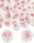 50 Pcs White Adhesive Wax Seal Stickers Babys Breath Dry Floral Wax Seal Sticks Envelope Wax Seal Wedding Invitation Stickers for Bridal Shower Party Letter Envelope Gift Wrap (White)