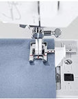 | Sew Easy Foot, Sew Perfectly Straight Lines with Ease, Includes Ruler with Adjustable Guide to Set Seam Allowance, Beautiful Topstitching - Sewing Made Easy
