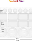 20 Well Watercolor Paint Tray Palette Pallet Acrylic Painting Mixing Plastic Artist Large Square Palette, 13 X 10 Inches, White, 1PCS
