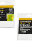 Archival Polypropylene Mounting Corners, Self Adhesive Clear Photo Corners, Acid-Free, 1.25 Inches, Mounting Artwork, Photographs, Documents.