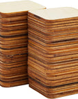 60 Pack 2X2 Wood Squares for Crafts, 2.5Mm Unfinished Wood Cutouts with Rounded Corners