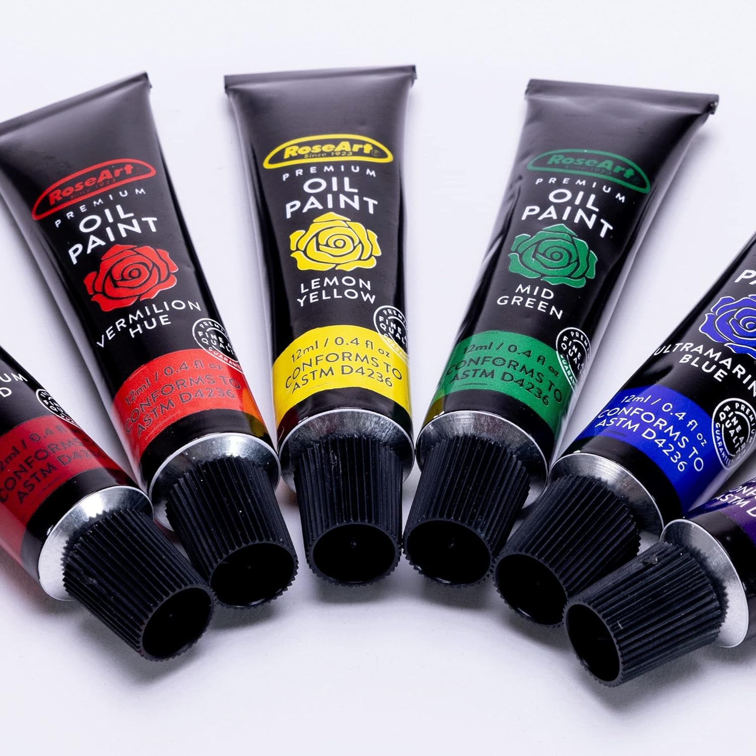 Premium Oil Paint - Set 12 Colors, Maximum Strength Pigmented Oil Paints for Professionals, Students,