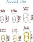 Double Opening Shortener Clasp, Necklace Clasps Connector Hooks Clips, Shortener Clasp, Hook Lock Connector for Jewelry Making 6Pcs, OL003