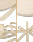 Cotton Twill Ribbon, 54.7 Yards Binding Ribbon Webbing Tape Trimming for Packing Garment Accessories Handmade DIY