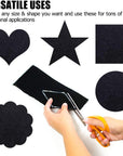 Self Adhesive Felt Fabric, Soft Velvet Drawer Liner, DIY Velvet Fabric for Art & Crafts, Jewelry Box Felt Liner, Solid Color Felt Wallpaper(17.7" X 78.7", Black)