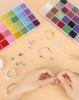 45000Pcs Glass Seed Beads for Bracelet Making Kit, 56 Colors 2Mm Small Beads for Jewelry Making, 260Pcs Letter Beads for Crafts Gifts