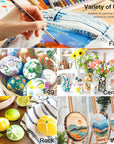 Acrylic Paint Set, 24X12Ml Tubes, Non-Toxic Craft Paints for Canvas, Paper, Wood, Ceramic, Painting Art Supplies for Adults, Beginners
