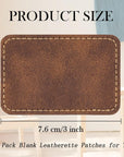 50 Pack Blank Leatherette Hat Patch with Adhesive, Rectangle Laserable Leatherette Patch, Faux Leather Patches for Hats Custom Fabric Repair Sew Laser Supplies (3 X 2 Inches)