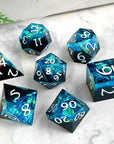 7 Piece Sharp Edge Polyhedral Dice Mold, DND Dice Resin Molds for Board Games, Silicone Molds for Resin Dice Making