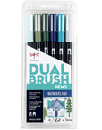 56227 Dual Brush Pen Art Markers, Wonderland, 6-Pack. Blendable, Brush and Fine Tip Markers, Portrait, 1 Count (Pack of 6)