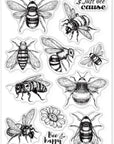 Bee Clear Stamps for DIY Scrapbooking Decor Bee Happy Greetings Transparent Silicone Stamps for Making Cards Photo Album Decor