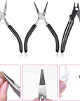 Jewelry Pliers,  Beading Pliers Set with Needle Nose Pliers, round Nose Pliers and Wire Cutter for Jewelry Making Beading Repair Supplies and Crafting (Set of 3)
