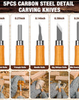 Wood Carving Kit, 23Pcs Wood Carving Tool with 4PCS Wood Carving Knives & 5PCS Detail Knives 9 Basswood Blocks & Gloves & Roll Bag & Strop Block & Polishing Compound Whittling Kit Hobbies for Adults