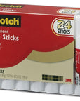 Scotch MMM600824S Permanent Glue Stick (Pack of 24), Clear
