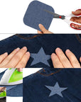 Denim & Twill Iron-On Patches Combo, 8Pc Assorted