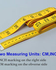 120 Inches/300Cm Soft Tape Measure, Pocket Measuring Tape for Sewing Tailor Cloth Body Measurement, Yellow 2-Pack