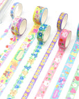 30 Rolls Kawaii Washi Tape Set - Cute Bear Print Washi Tapes Decorative for Kids, School Supplies, Journalings,Scrapbooking, DIY Crafts, 20/15/10Mm Wide