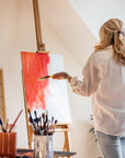 24 Pack Stretched Canvas for Painting, 6X8, 8X10, Each of 12, 100% Cotton & Primed White Canvas Boards for Beginners, Kids, Artists - Ideal for Oil, Acrylic, Watercolor & Pouring