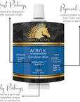 Acrylic Paint Set - 48 X 12Ml Tubes - Lightfast - Heavy Body - Non Fading - Vibrant Colors - Artist Quality Painting Supplies - Professional Grade Paints